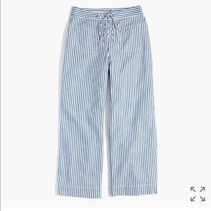 Madewell lace-up wide-leg crop pants